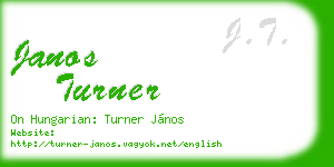 janos turner business card